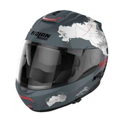 Kask szczękowy NOLAN N100-6 LEGEND C.CHECA N-COM 30 biały/szary