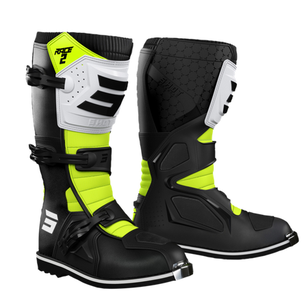 Buty dziecięce off road SHOT Race 2 Kid Black/White/Neon/Yellow