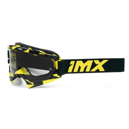 Gogle IMX Mud Graphic Fluo Yellow Gloss/Black - Szyba Clear (1 Szyba W Zestawie)
