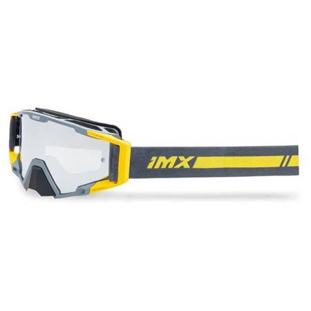 Gogle IMX Sand Grey Matt/Fluo Yellow - Szyba Silver Iridium + Clear (2 Szyby W Zestawie)