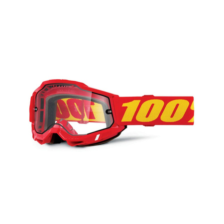 Gogle motocyklowe off road 100 PROCENT Accuri 2 Red Dual Pane