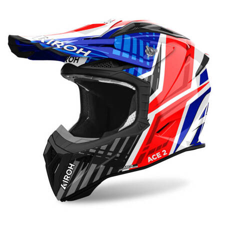 Kask AIROH Aviator Ace 2 Proud Blue/Red Gloss S