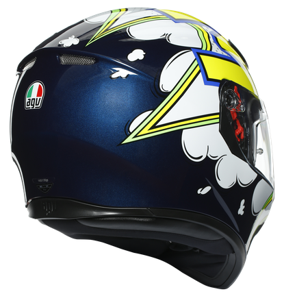 Kask motocyklowy integralny AGV K3 SV MULTI BUBBLE Blue/White/Yellow