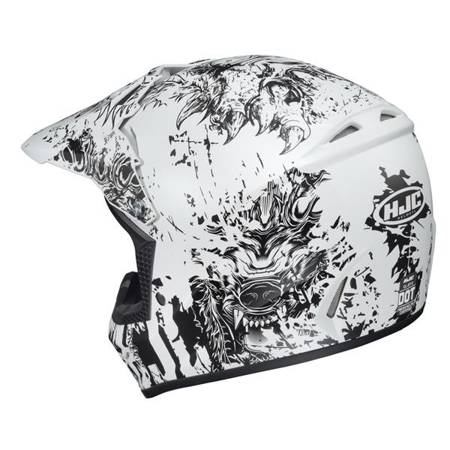 Kask motocyklowy off road/enduro  HJC CS-MX II CREEPER white/black