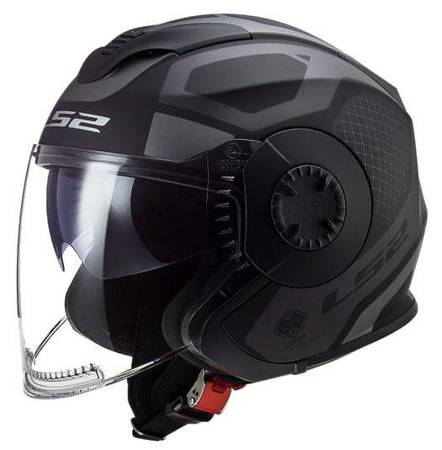 Kask motocyklowy otwarty LS2 OF570 Verso marker Matt Black