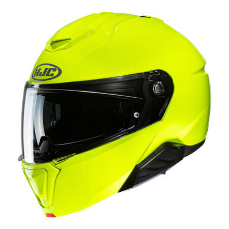 Kask motocyklowy szczękowy HJC I91 Solid Fluorescent Green