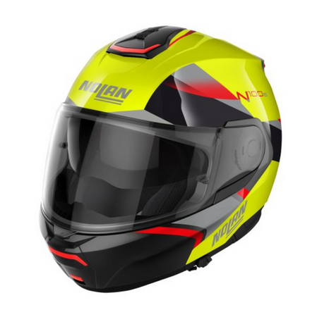 Kask szczękowy NOLAN N100-6 PALOMA N-COM 27 czarny/czerwony/srebrny/żółty