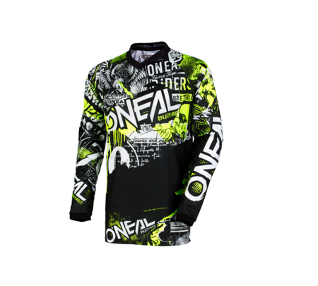 Koszulka motocyklowa off road O'NEAL Element Attack Black/Neon Yellow