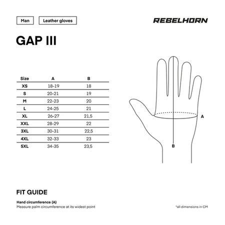 Rękawice Skórzane Rebelhorn Gap III Black/Fluo Red