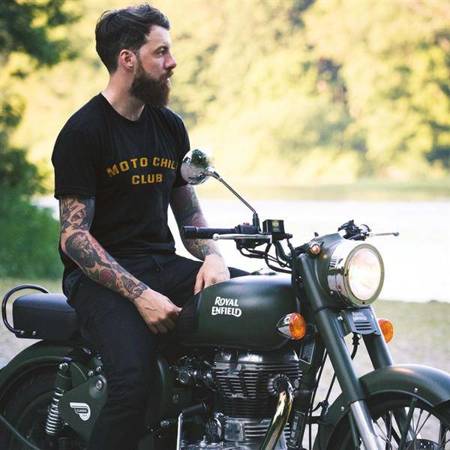 T-Shirt BROGER Moto Chill Club Olive